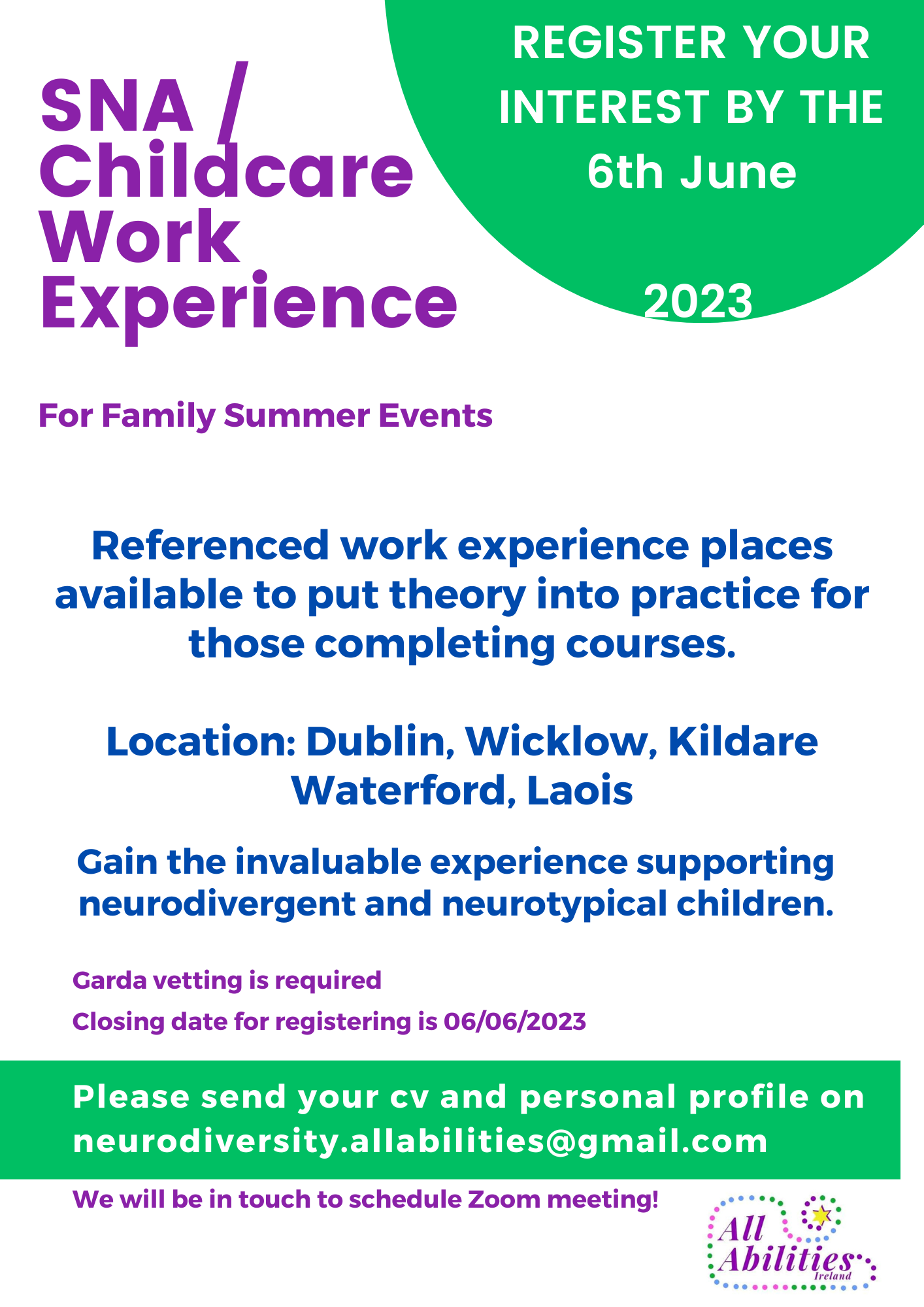 Work Experience with All Abilities