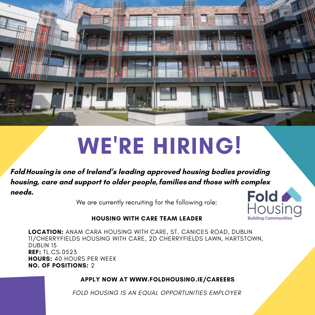 Job advertisement with Fold Housing