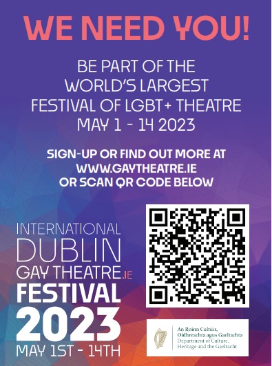 Dublin Gay Theatre festival looking for volunteers