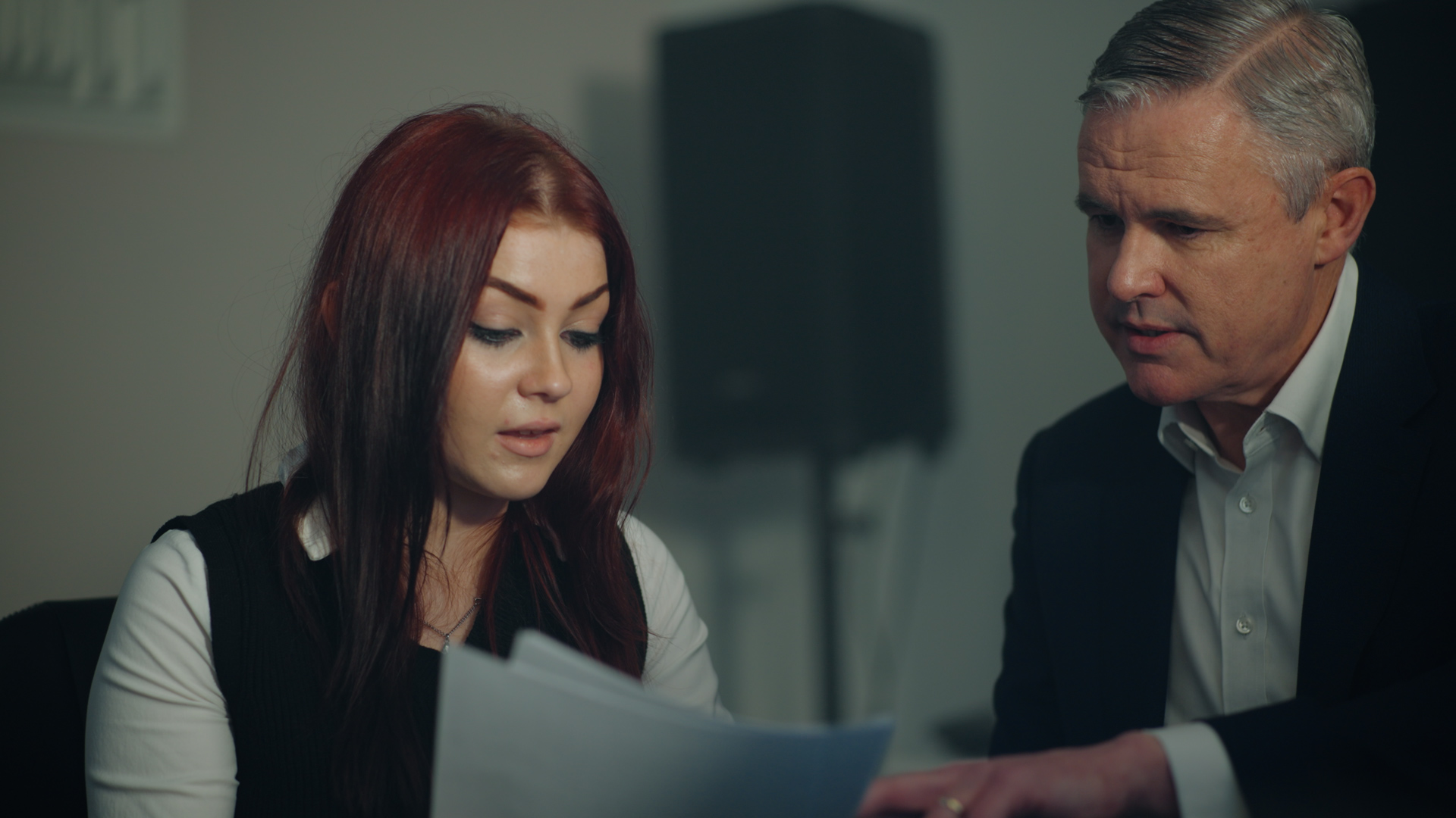 RTE newsreader Ray Kennedy with media & journalism student Laura Byrne