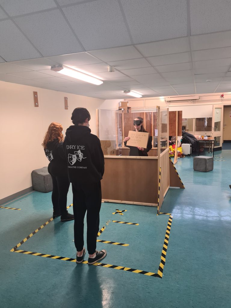 Photo of Drama students in rehearsal for our next production