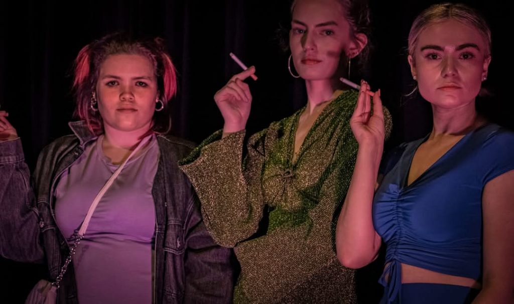 Image of 'If looks could kill' Shantay Summer Gates, Emma Pickett and Saffron Cahill - Photo call for our end of year play 2024