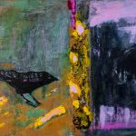 Crow Painting Acrylic Mary Madigan