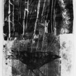 Mono Print on Japenese rice paper, cCow